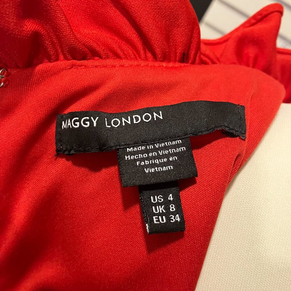 Maggy London Red Dress - Picture 4 of 5